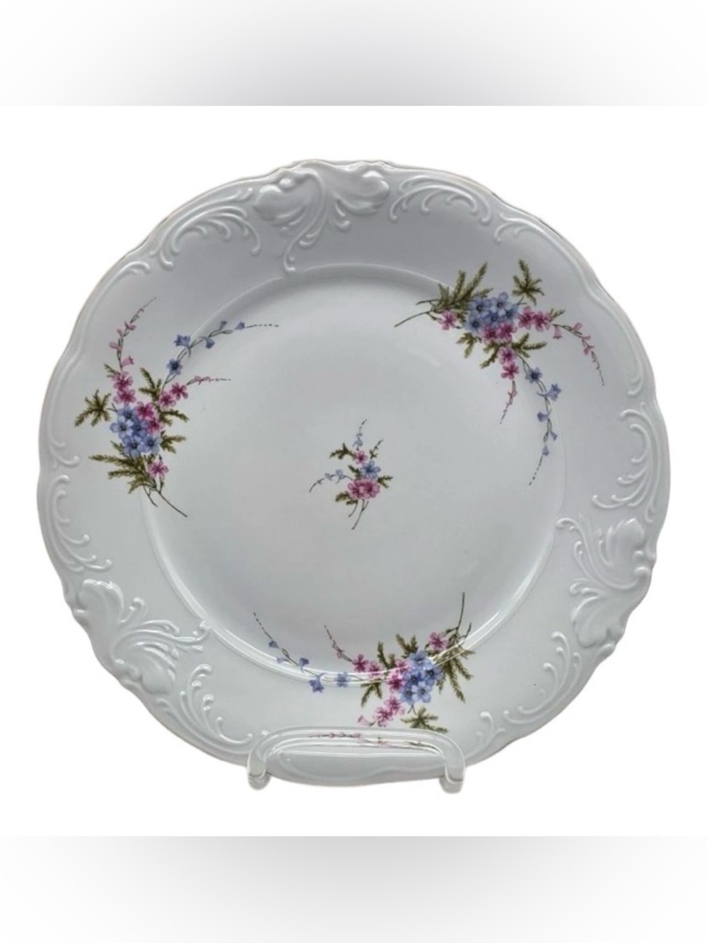 WAWEL ROSE Floral Gold POLAND  10.25" Dinner Plates Set Of 4